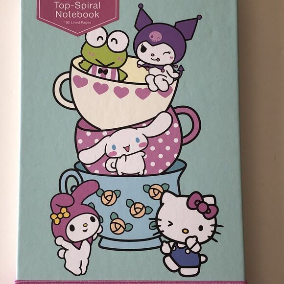 Hello Kitty and Friends In Teacups Top Spiral Notebook 192 Lined Pages New - Picture 6 of 11